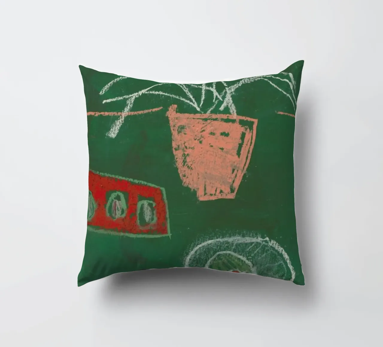 An Avocado And Three Eggs cuscino da Sonia Brittain