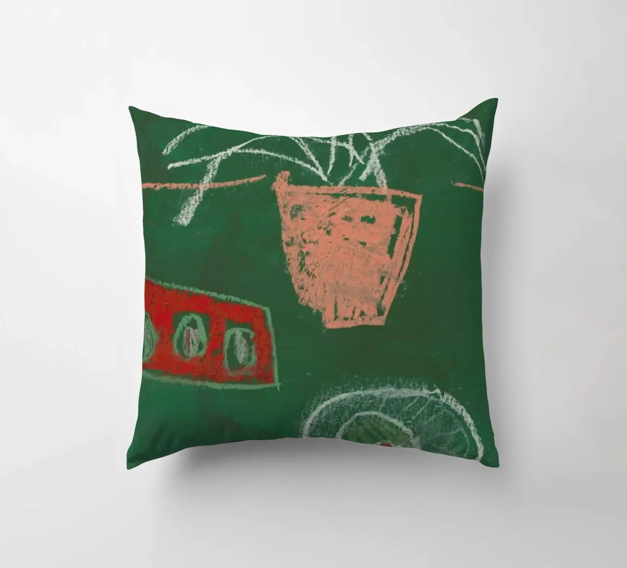 An Avocado And Three Eggs cuscino da Sonia Brittain