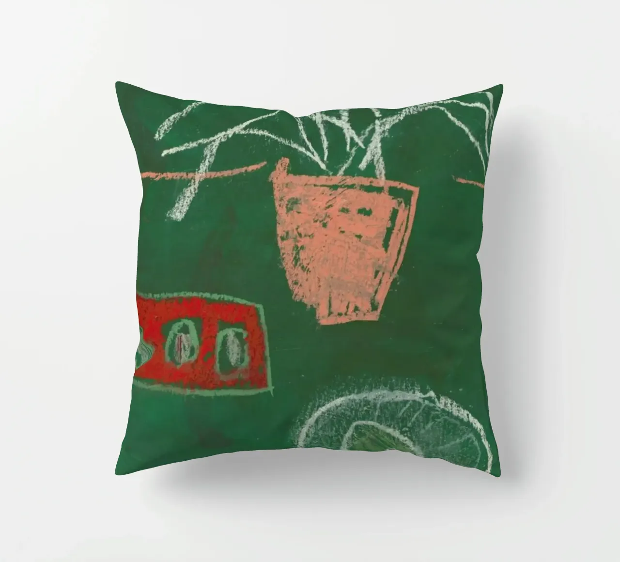 An Avocado And Three Eggs cuscino da Sonia Brittain