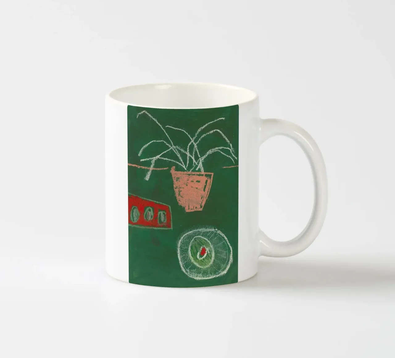 An Avocado And Three Eggs tazza in ceramica da Sonia Brittain