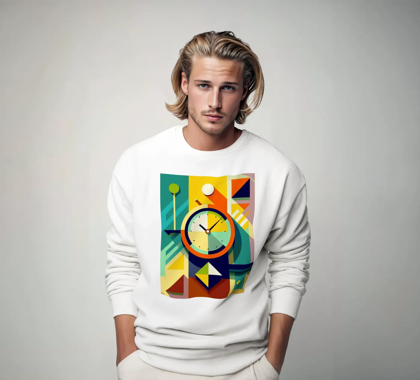 clock vector sweatshirt by zaidza