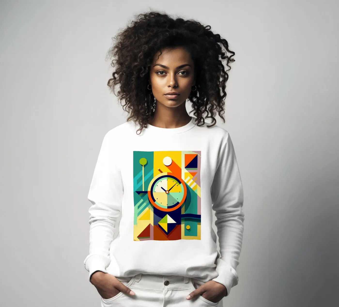 clock vector sweatshirt by zaidza