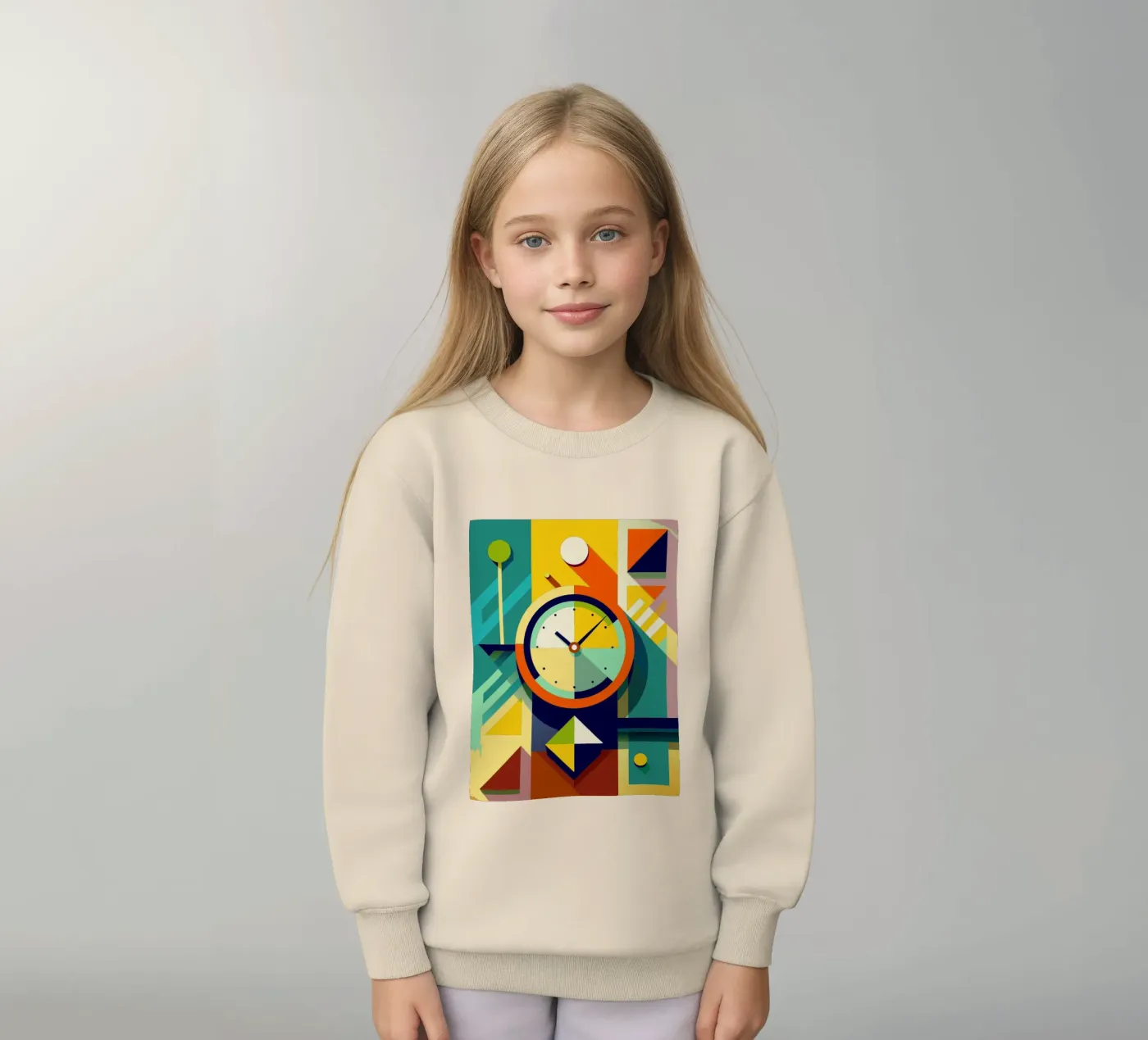klokvector kinder sweatshirt van zaidza