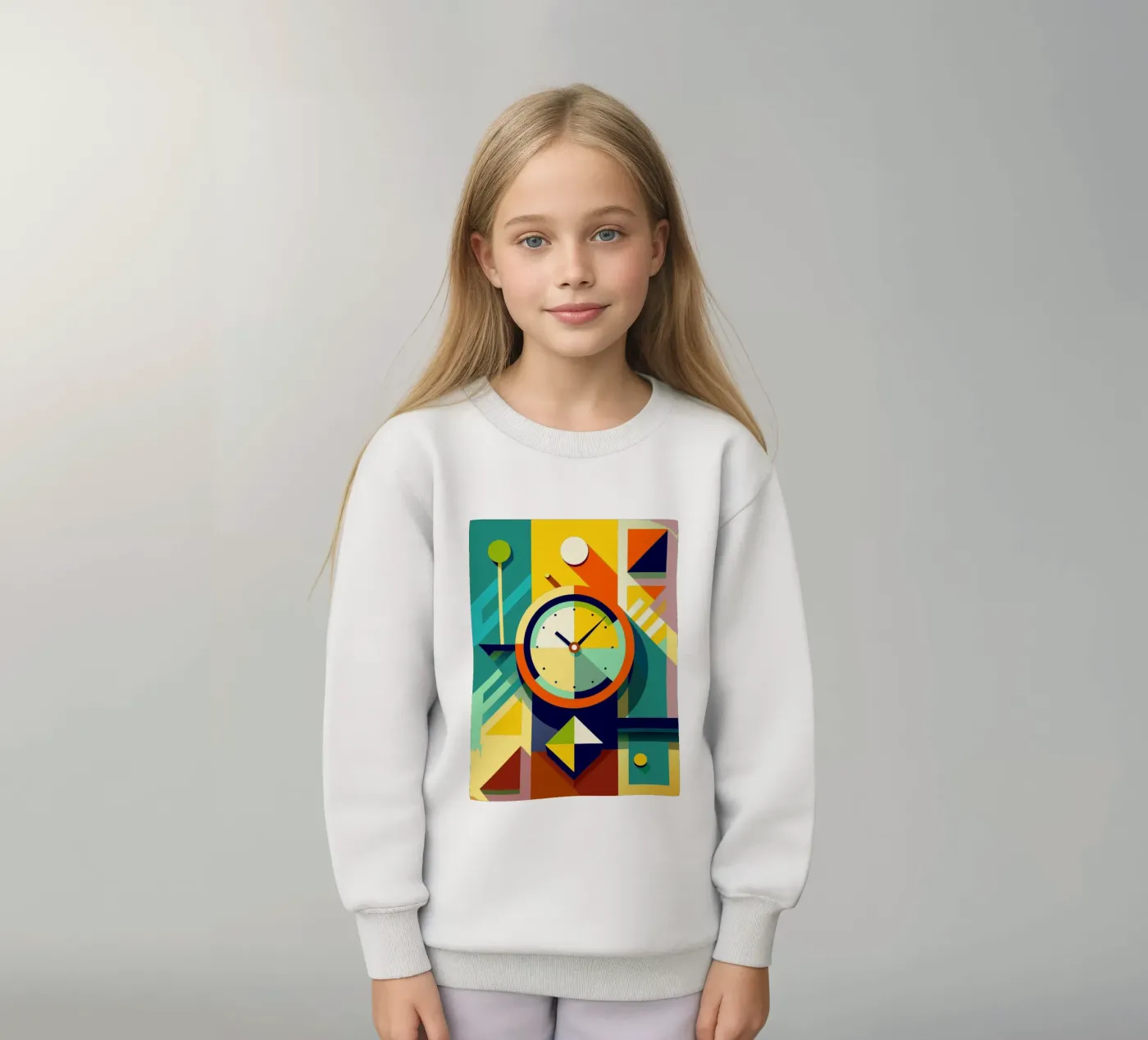 klokvector kinder sweatshirt van zaidza