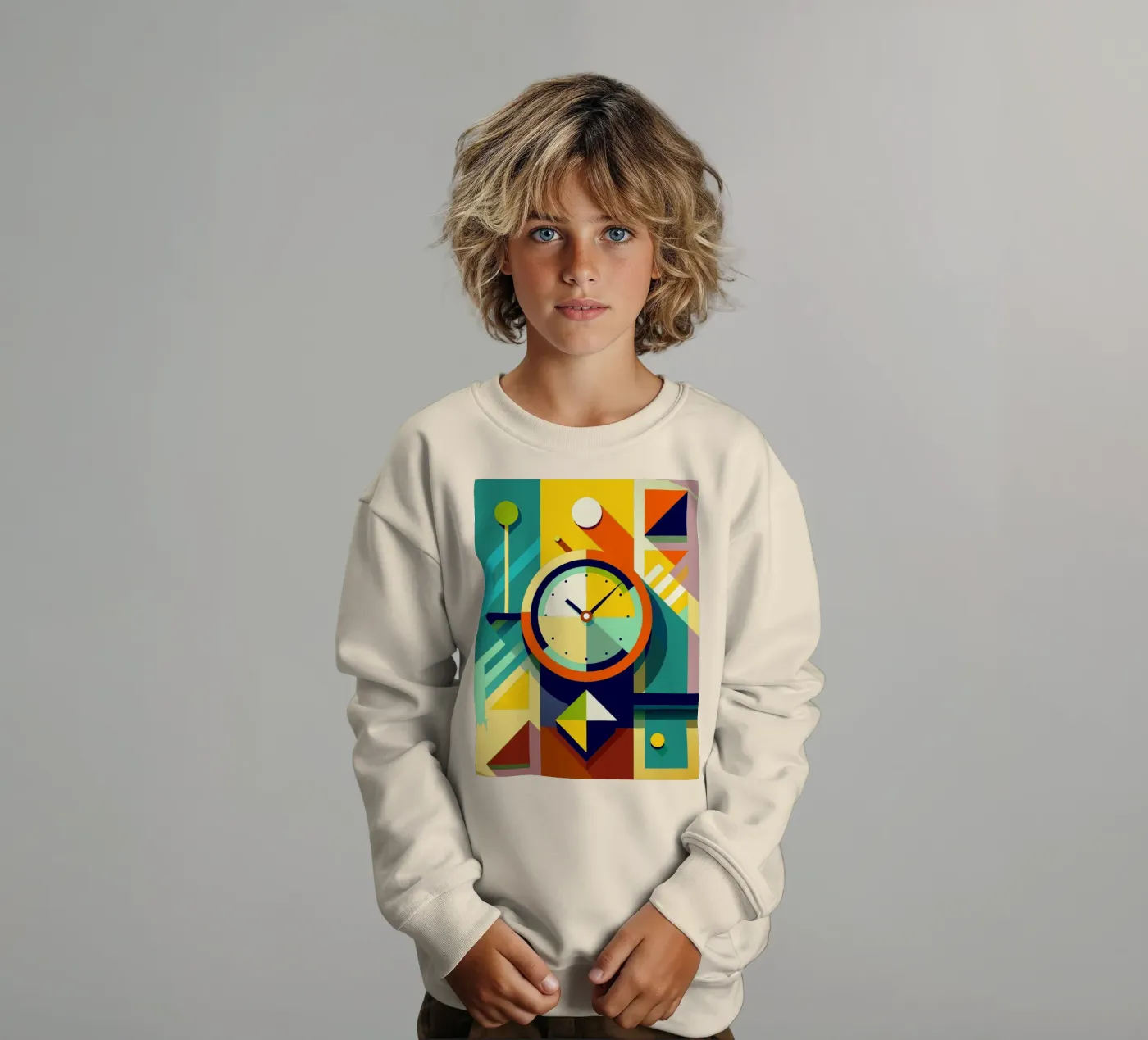 klokvector kinder sweatshirt van zaidza