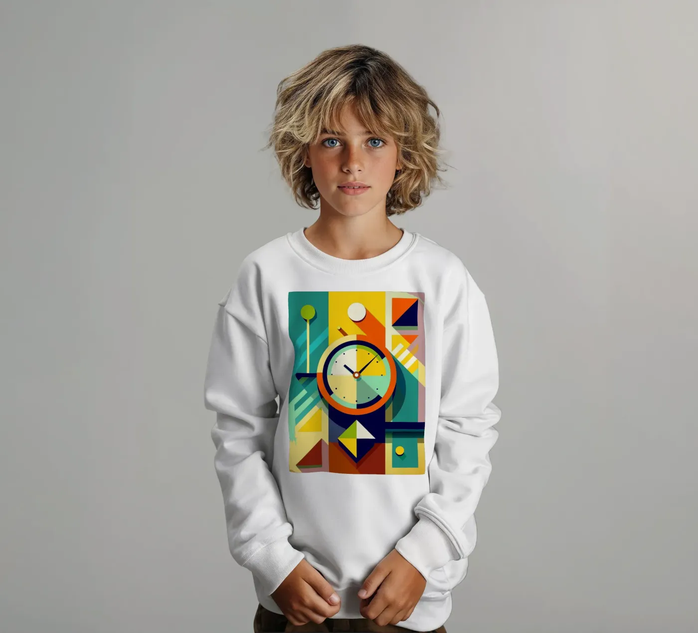 klokvector kinder sweatshirt van zaidza