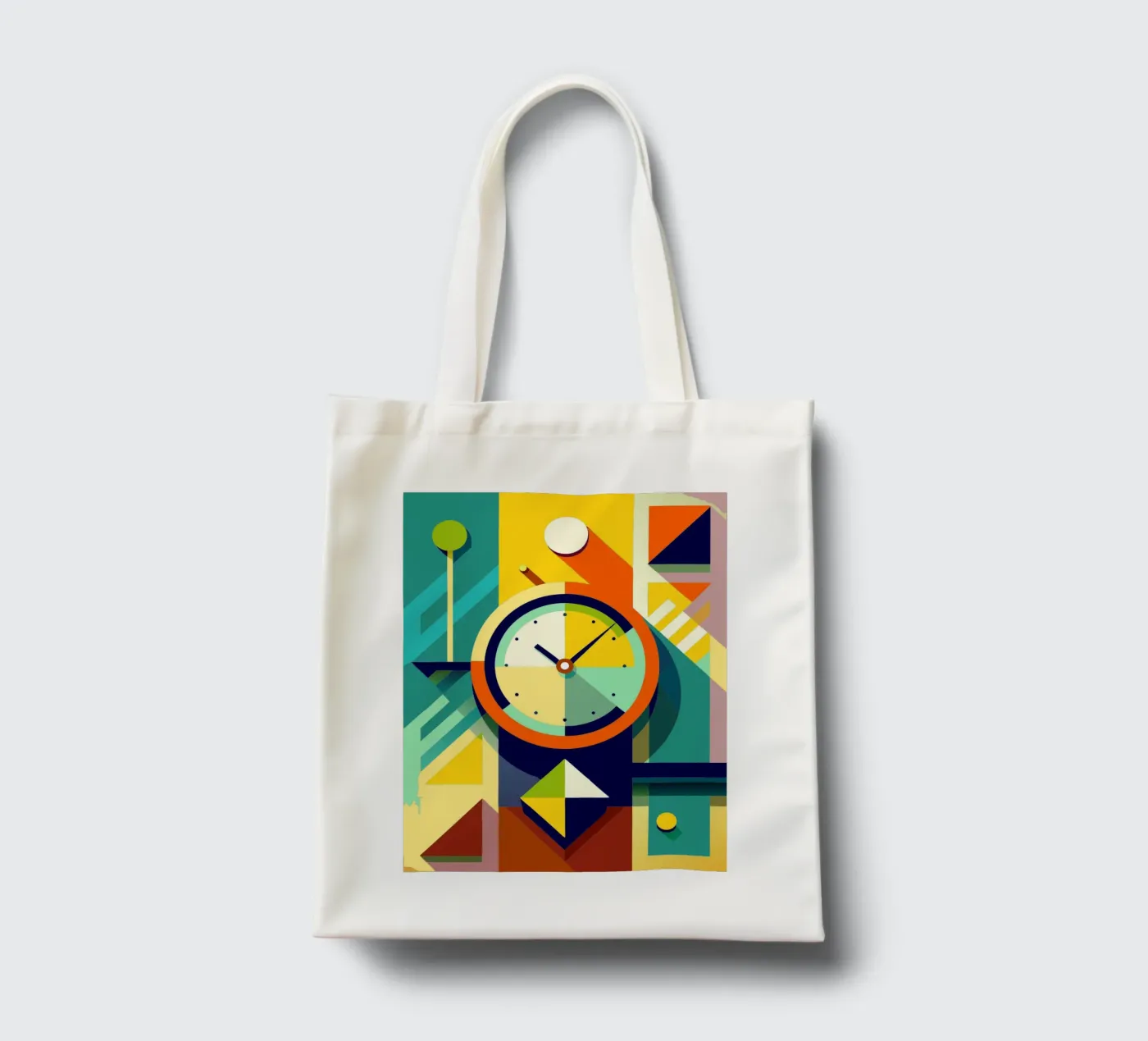 clock vector tote bag by zaidza