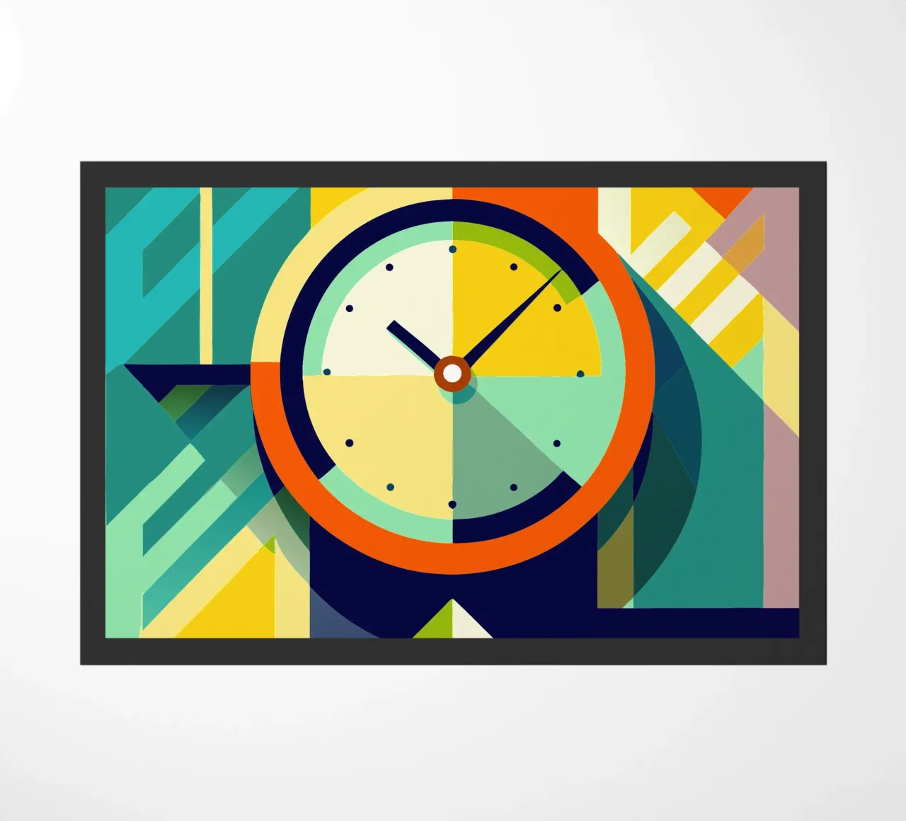 clock vector doormat by zaidza