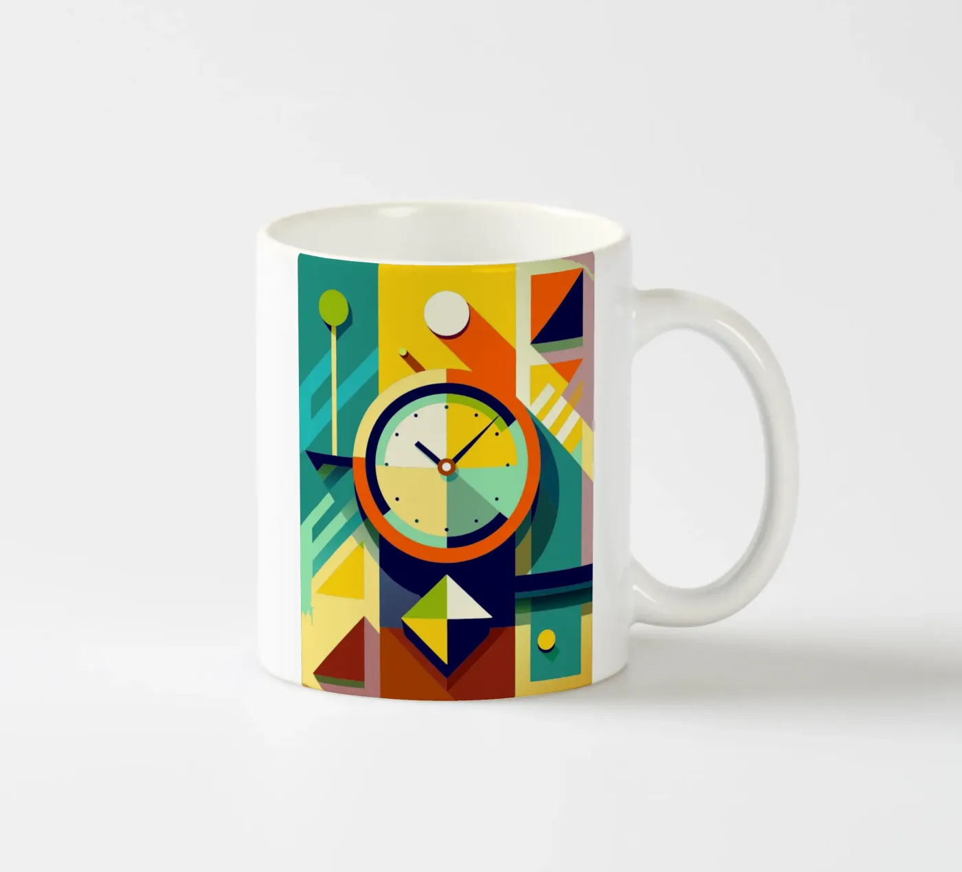 clock vector ceramic mug by zaidza