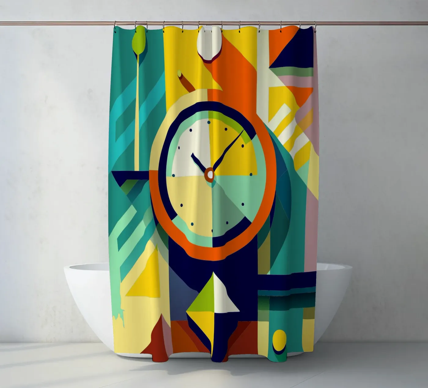 clock vector Duschvorhang von zaidza