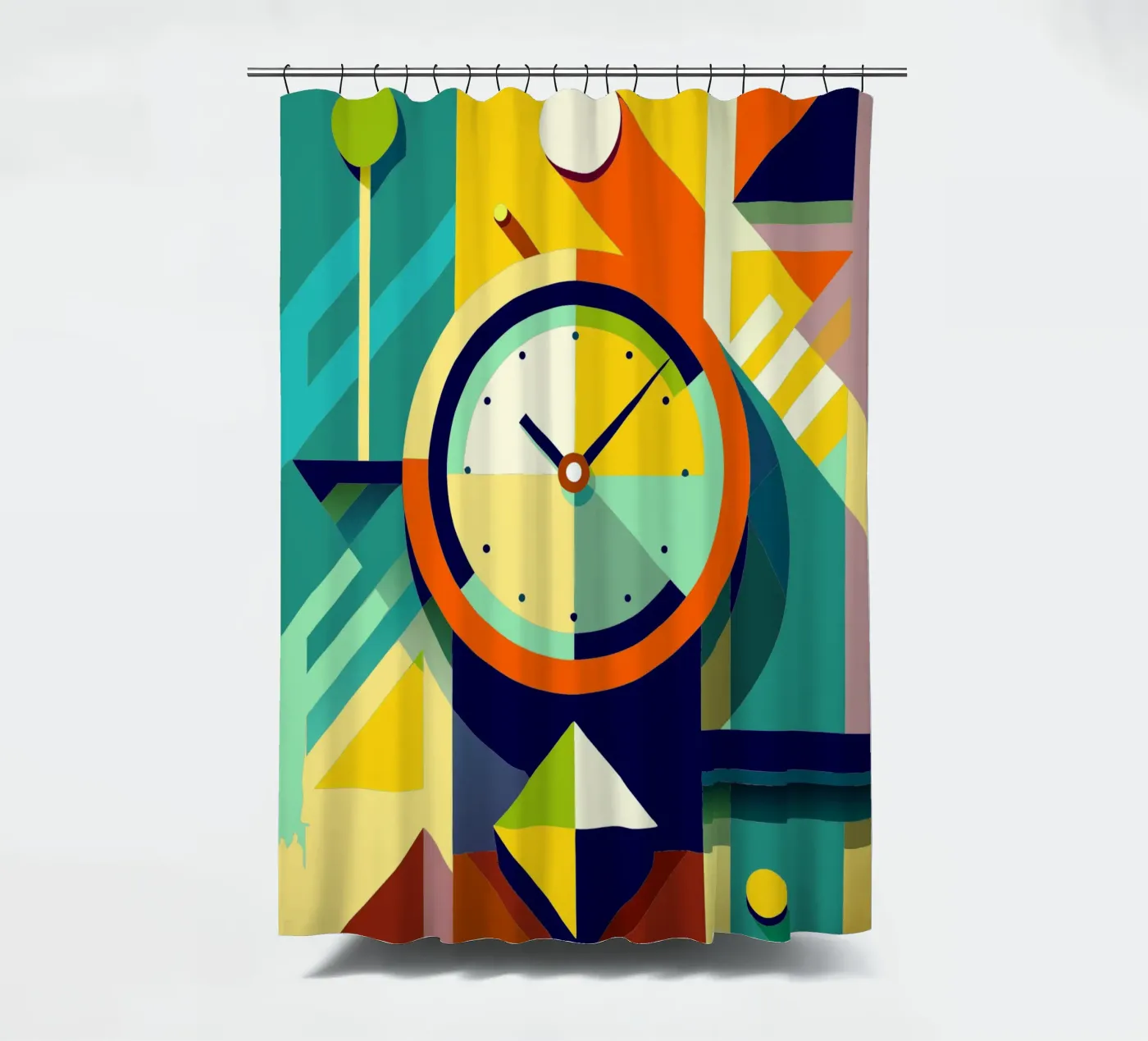 clock vector Duschvorhang von zaidza