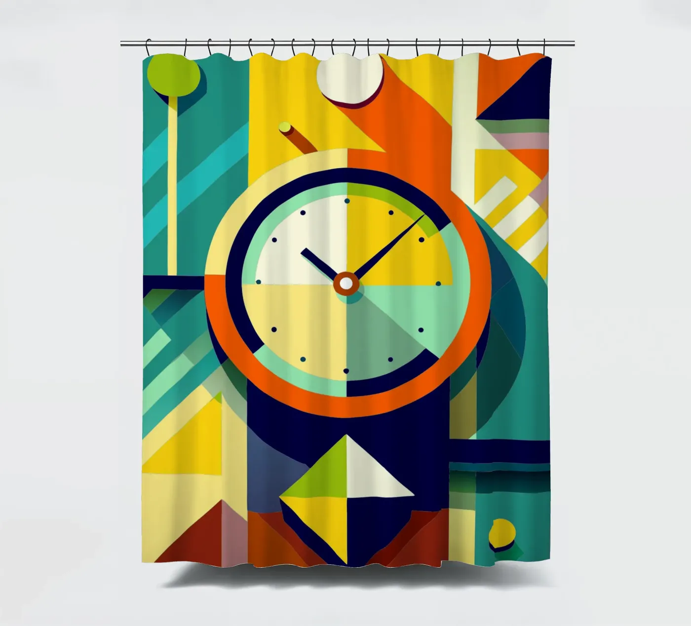 clock vector Duschvorhang von zaidza