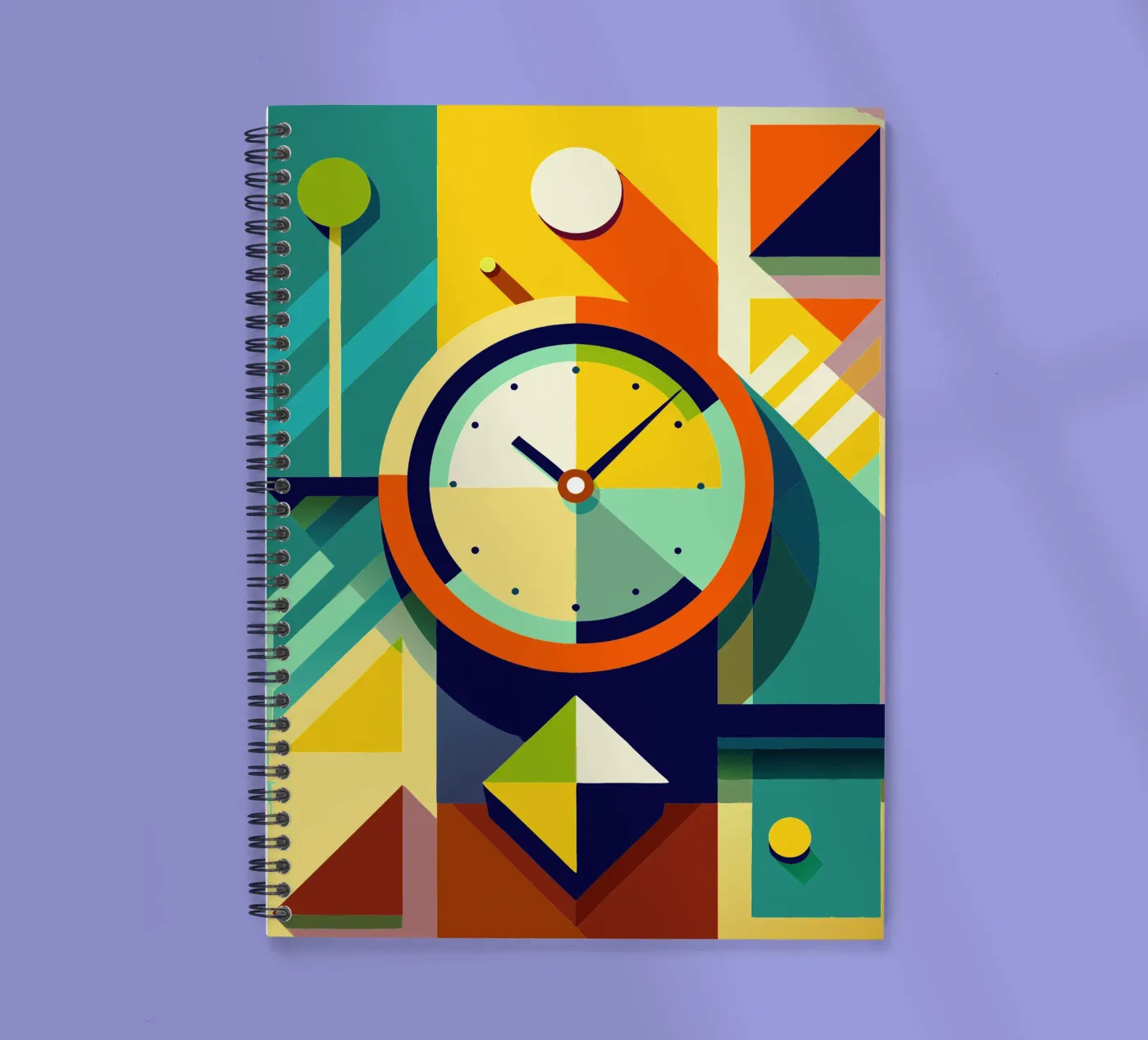 clock vector spiral notebook by zaidza