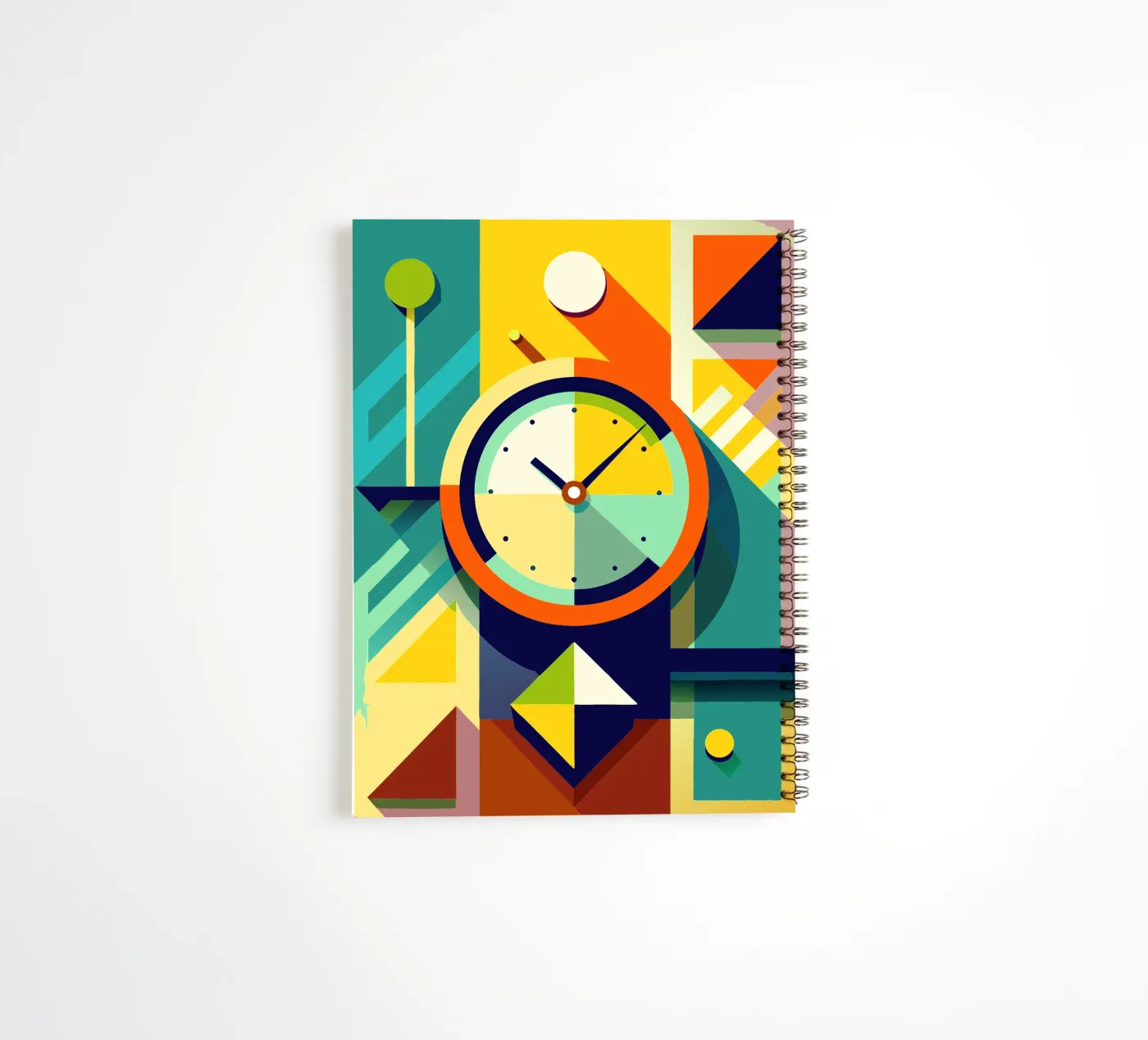 clock vector spiral notebook by zaidza