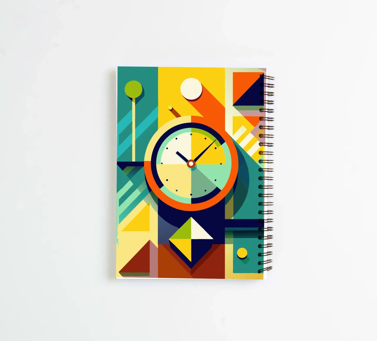 clock vector spiral notebook by zaidza