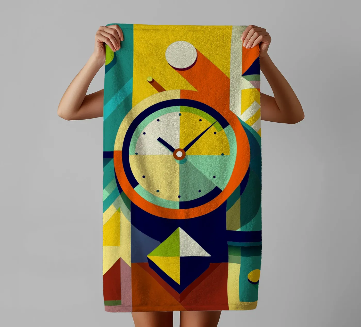 vecteur horloge serviette de bain de zaidza
