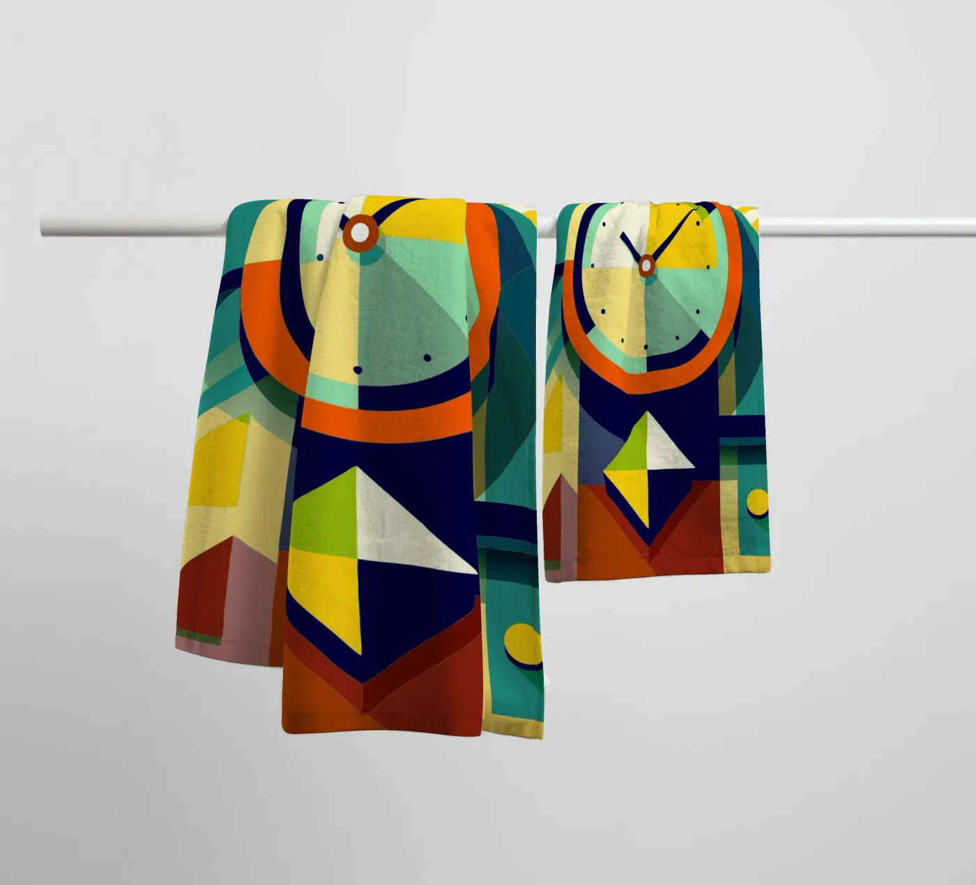 vecteur horloge serviette de bain de zaidza