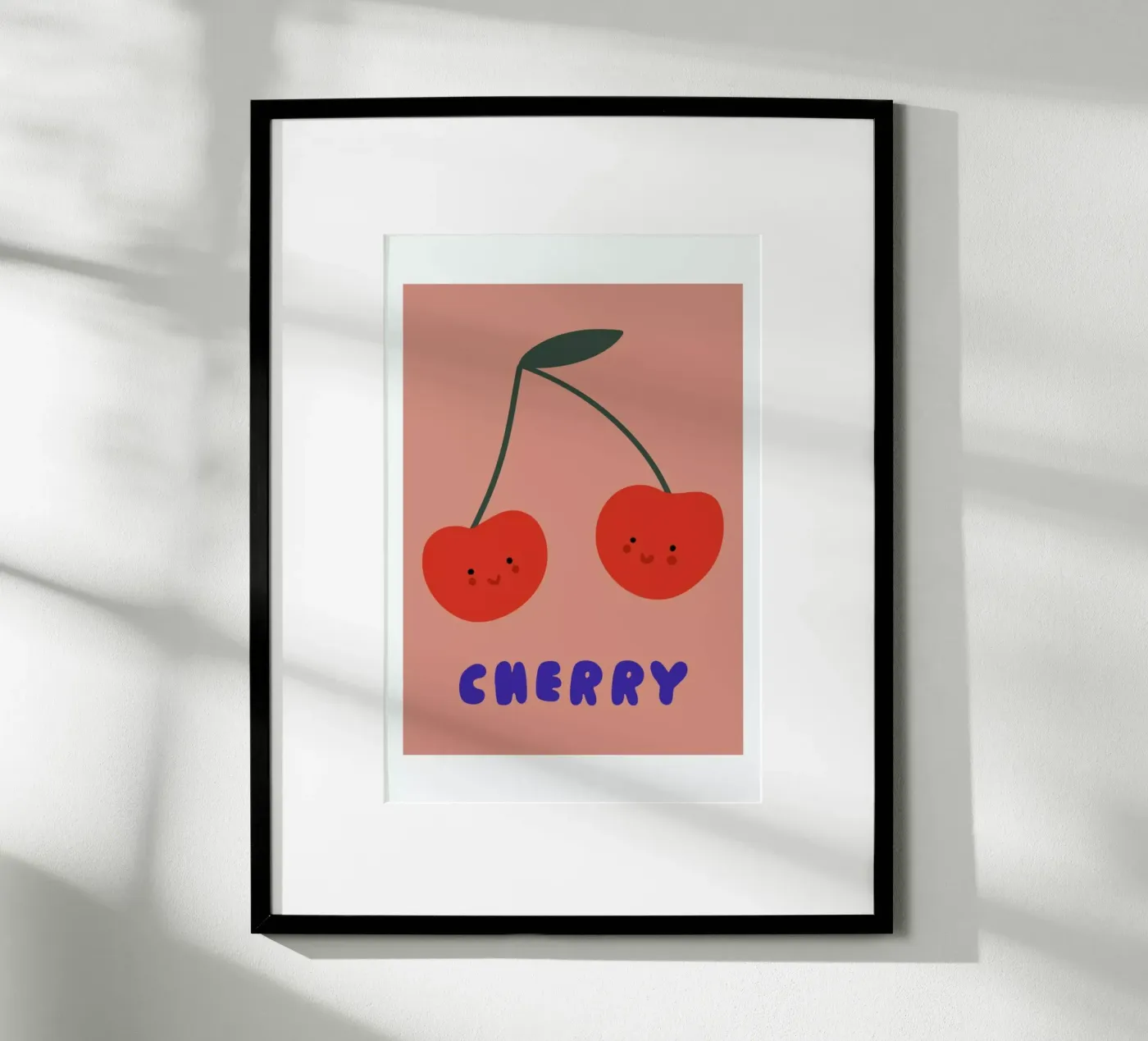 Cherry poster van Mottos by Sinan Saydik
