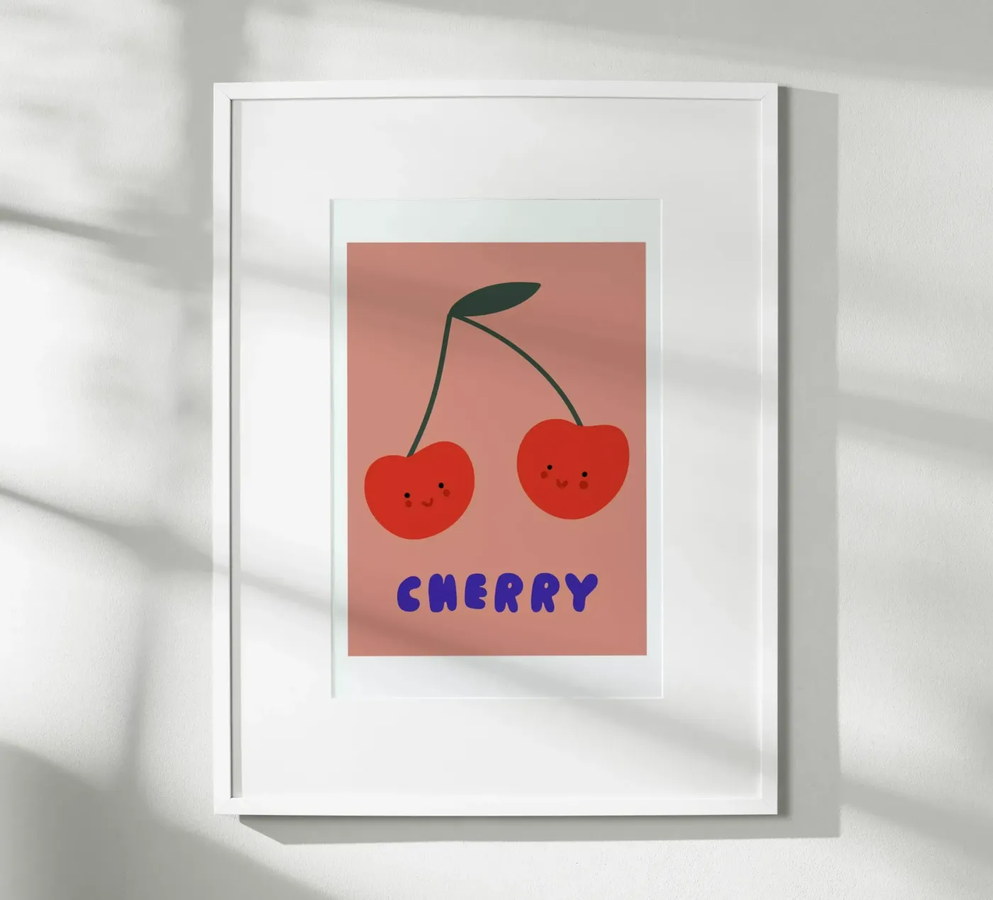 Cherry poster van Mottos by Sinan Saydik