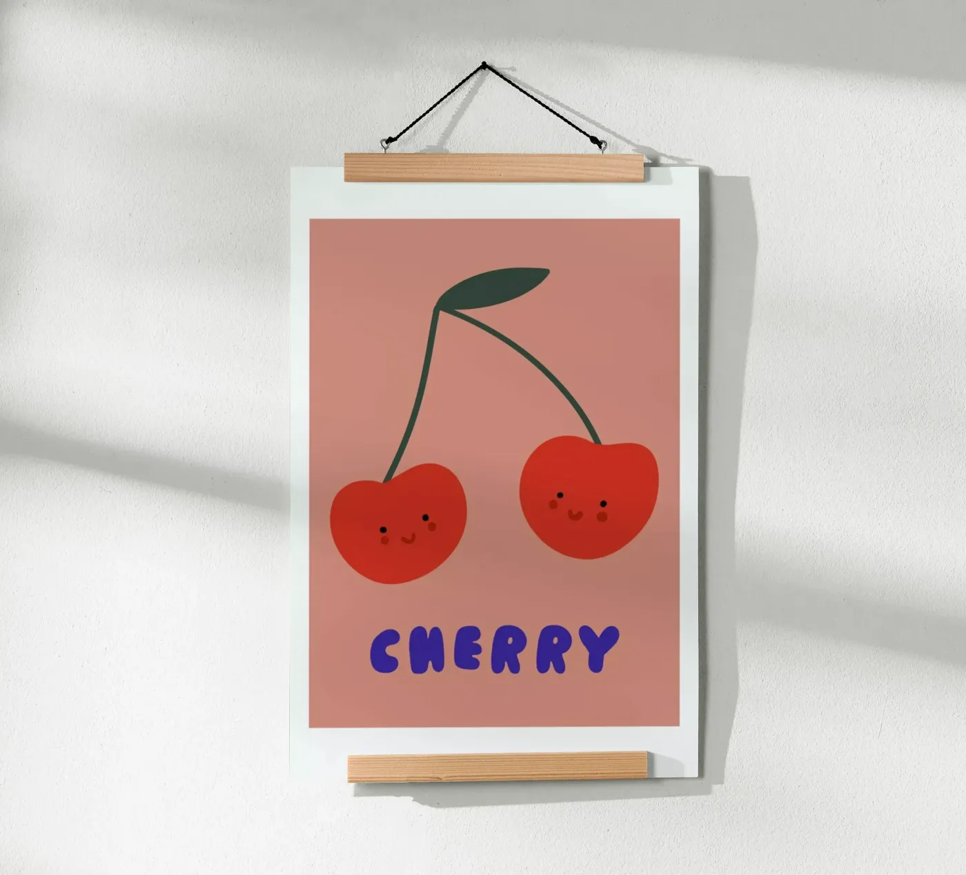 Cherry poster van Mottos by Sinan Saydik
