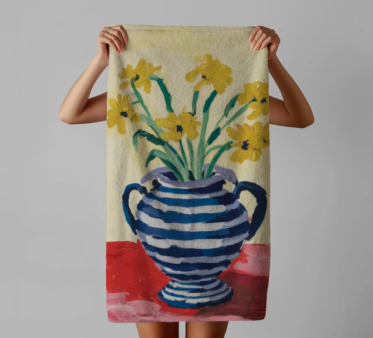 Daffodil Striped Pitcher towel by Tiga Bersama