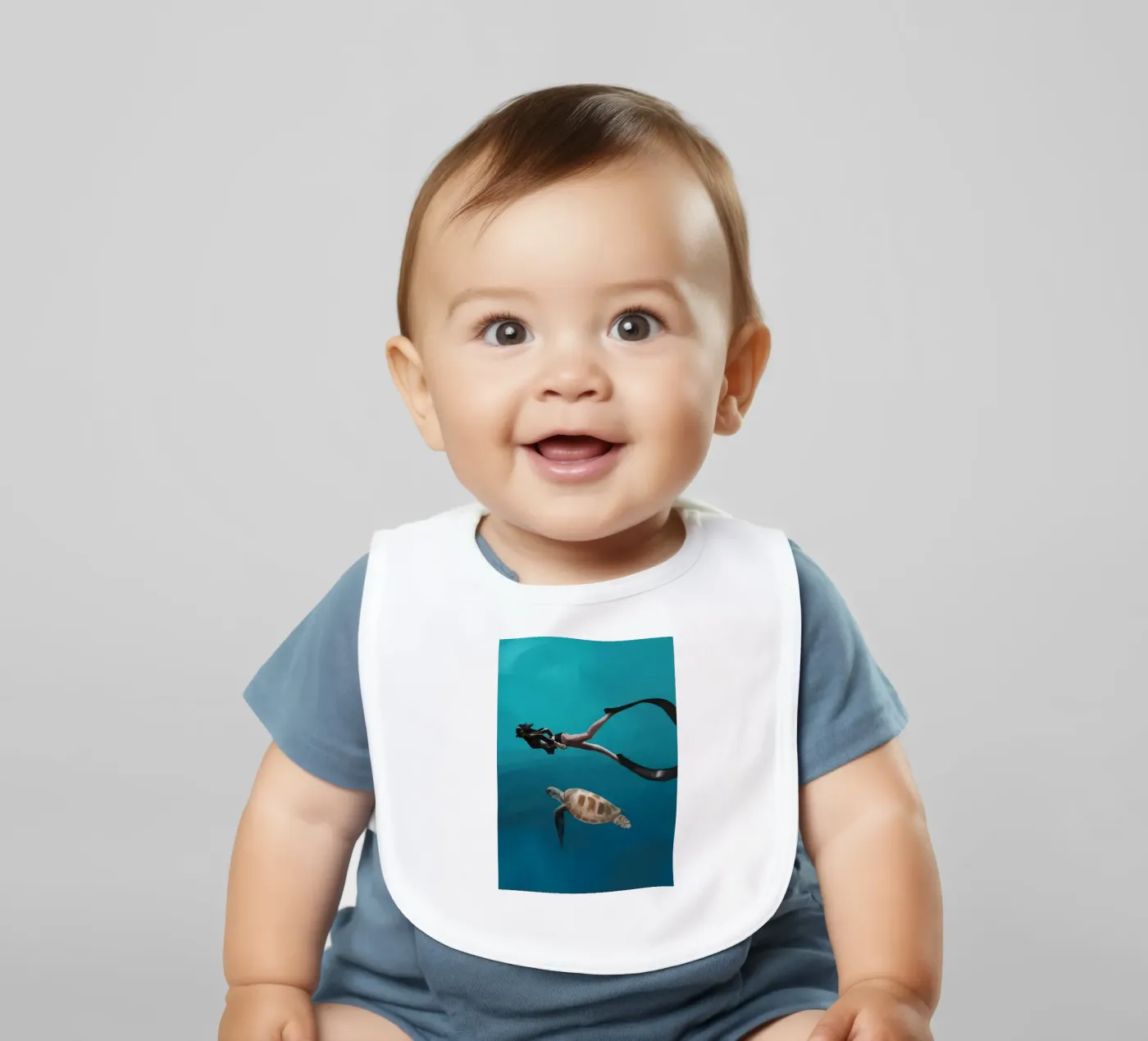 Een rustige duik baby slabbetje van Verse