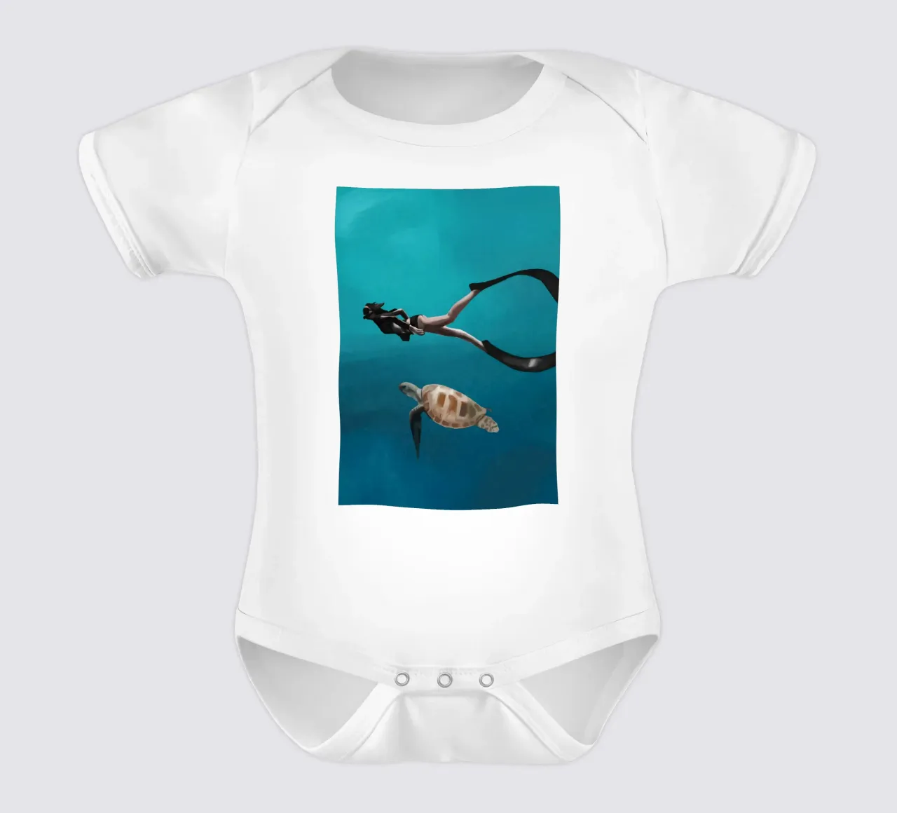 A Tranquil Dive body neonato maniche corte da Verse