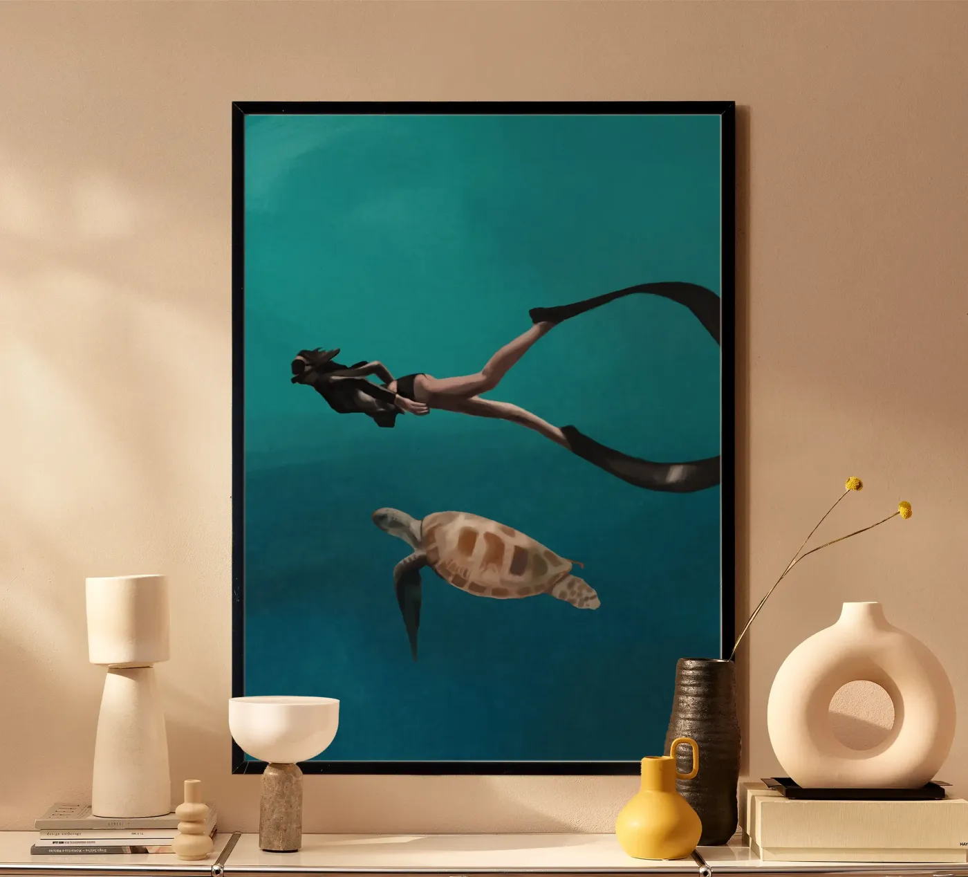 A Tranquil Dive poster by Verse