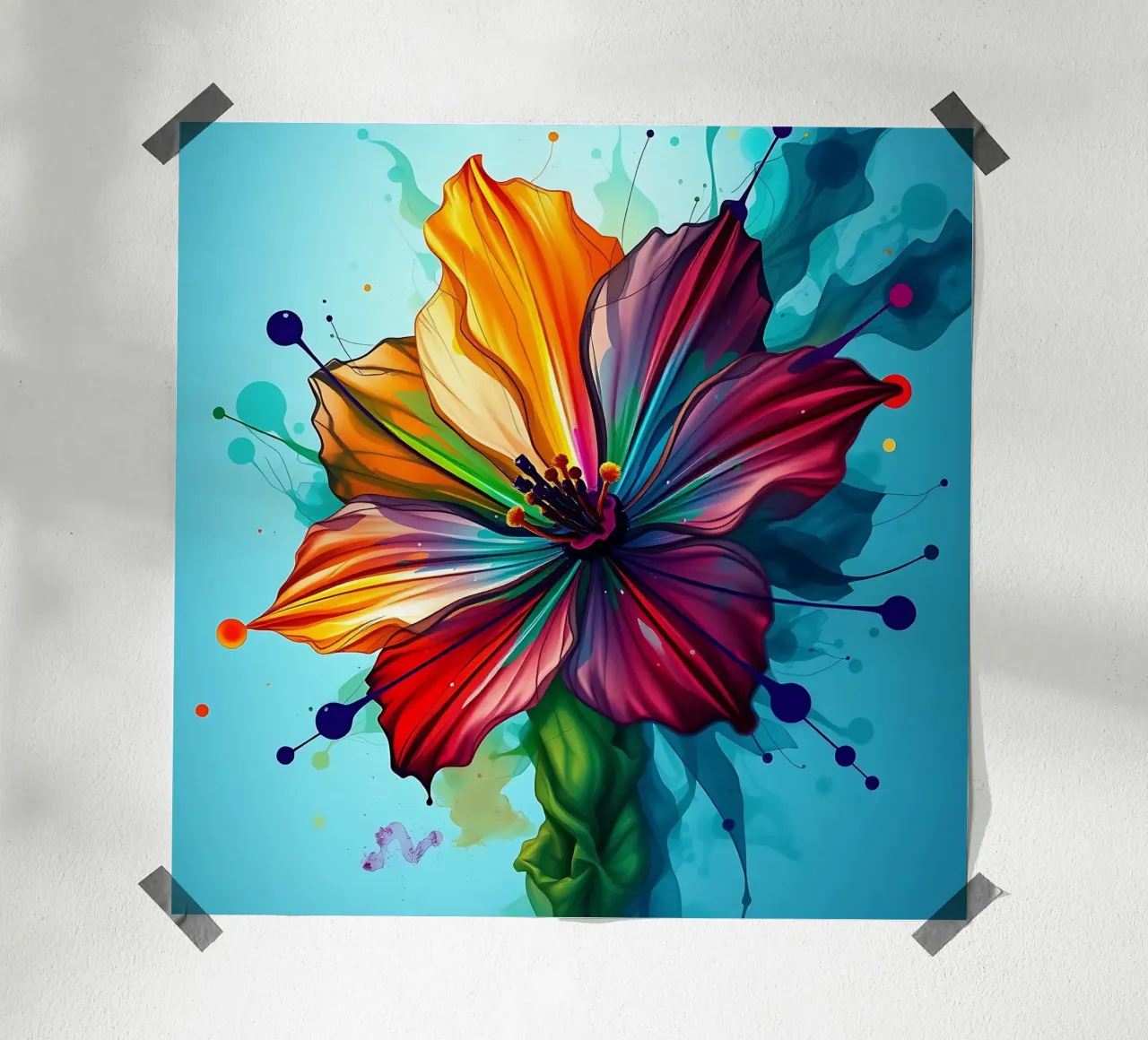 Blume_4 poster con telaio in plastica da Farb- und Blütenzauber by LK