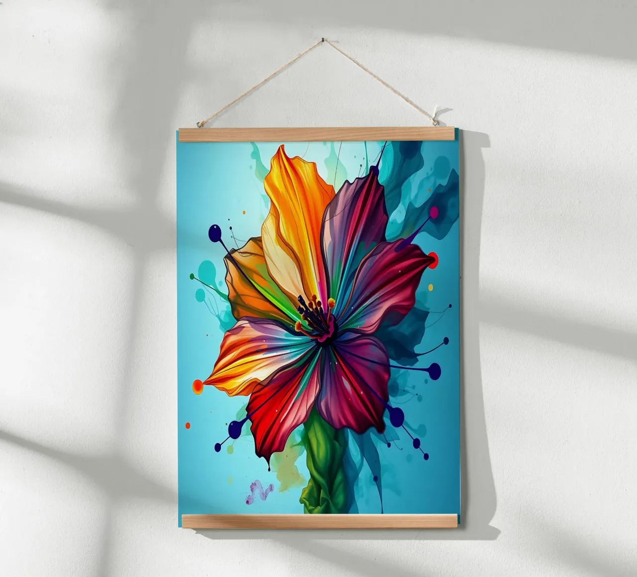 Blume_4 poster con telaio in plastica da Farb- und Blütenzauber by LK