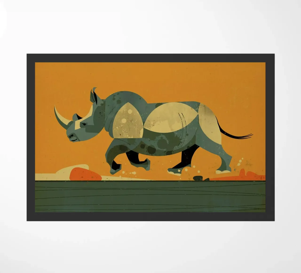 Rhino doormat by Dieter Braun