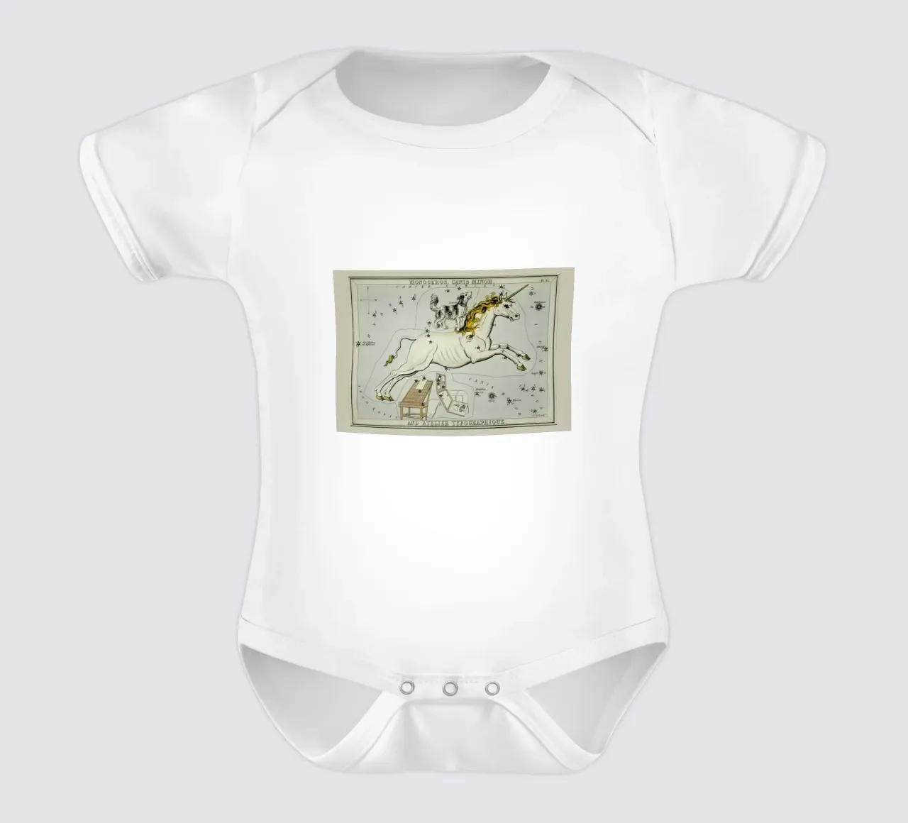 Monoceros body neonato maniche corte da Vintage by JUNIQE