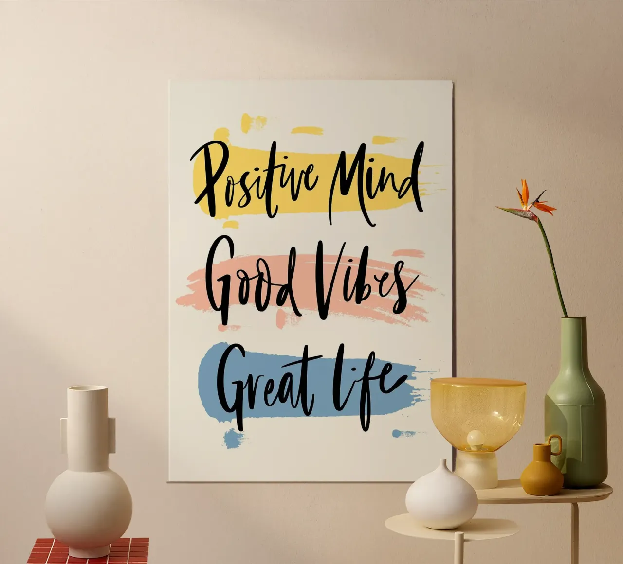 Parole di motivazione poster con telaio in plastica da Brandi N Huskey