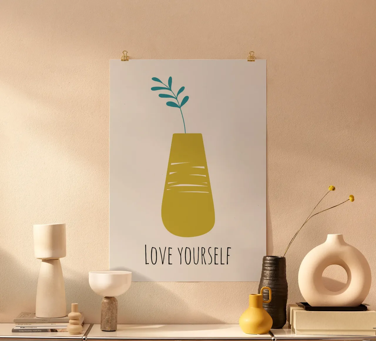 Poster accogliente Hygge poster con telaio in alluminio da Brandi N Huskey