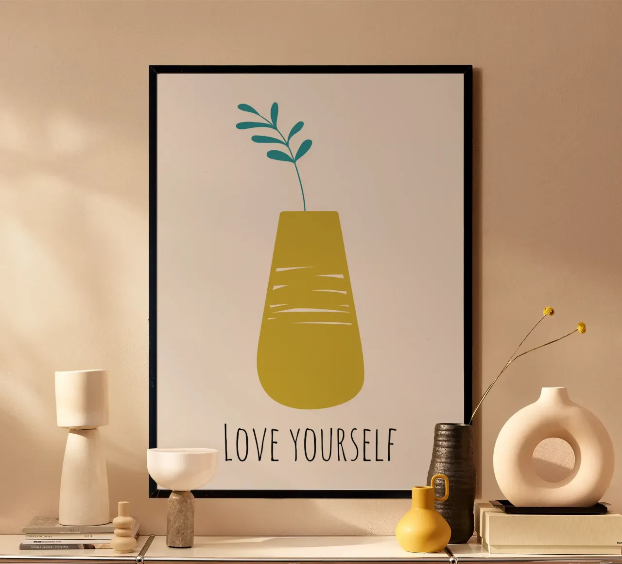 Poster accogliente Hygge poster con telaio in alluminio da Brandi N Huskey