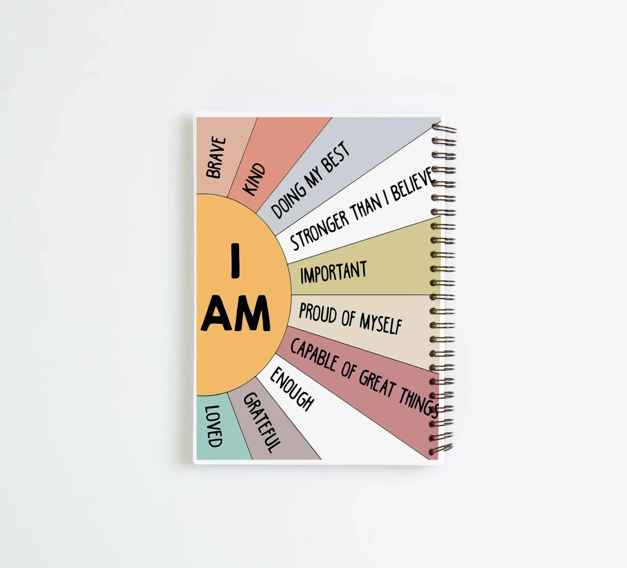 I Am Affirmation spiral notebook by Brandi N Huskey