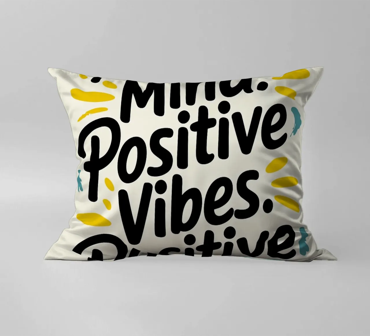 Mente positiva, vibrazioni positive cuscino da Brandi N Huskey