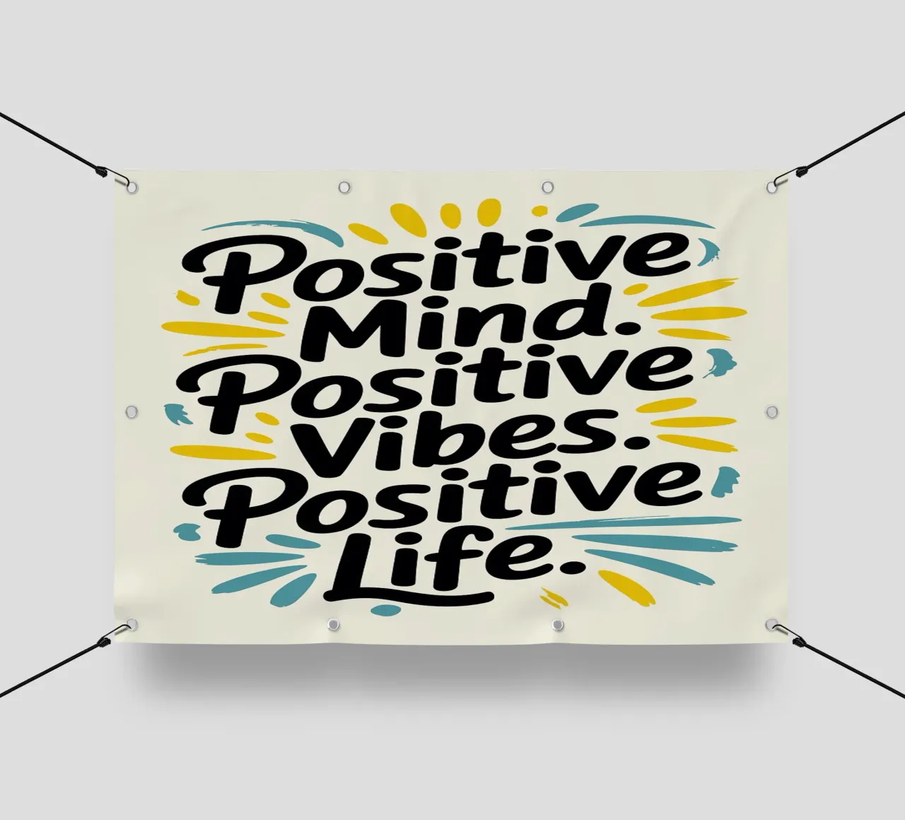 Mente positiva, vibrazioni positive telo in pvc da Brandi N Huskey