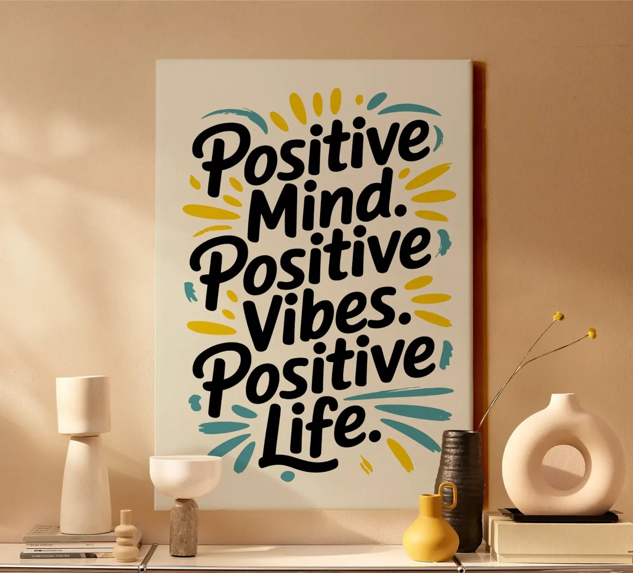 Positieve geest, positieve vibraties canvas van Brandi N Huskey