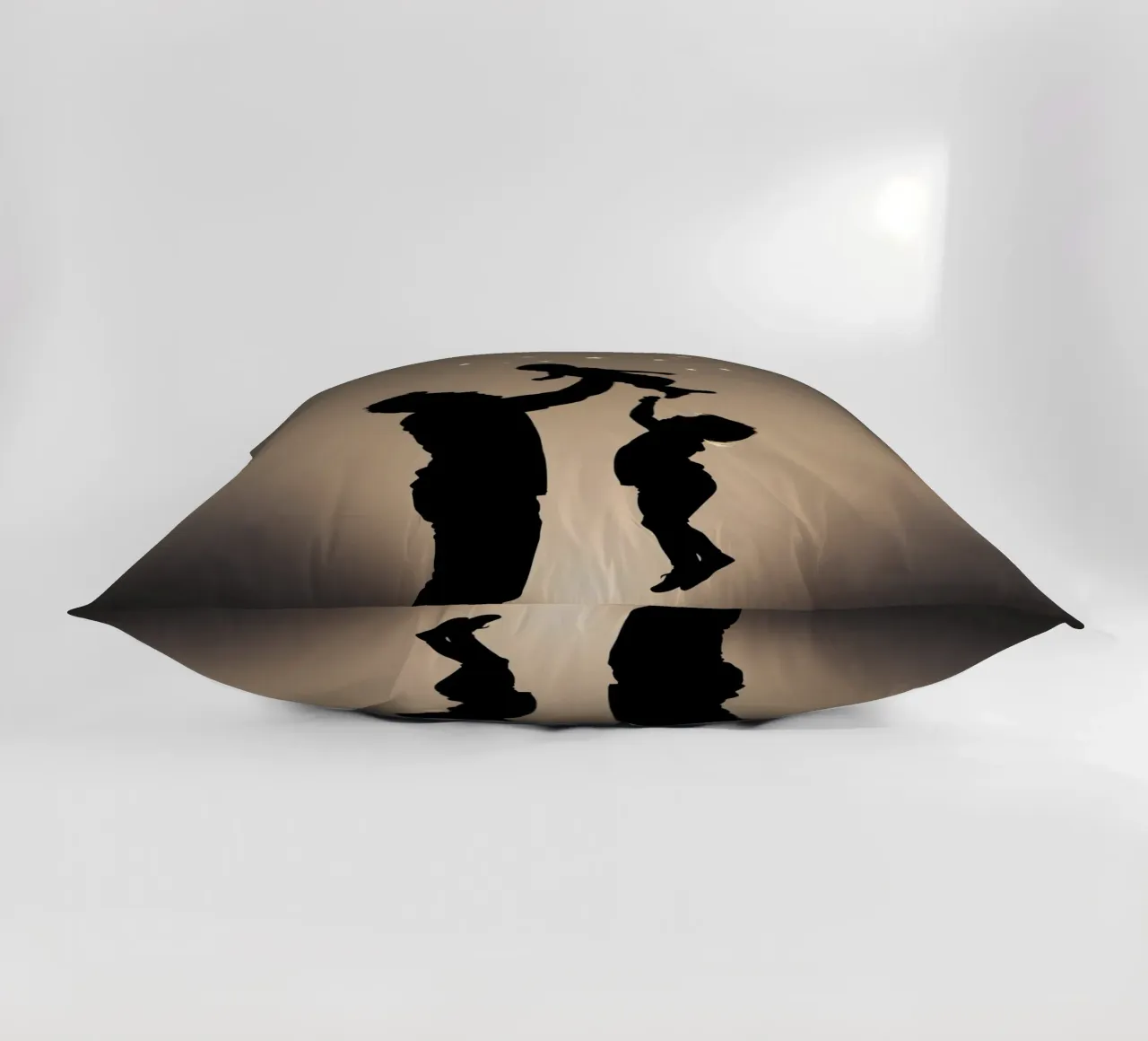 Father hold child while sibling reaches up towards the stars decorative cushion by DesignDoodle