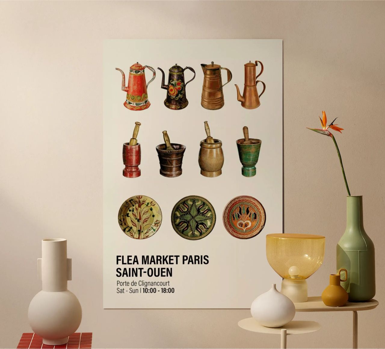 Flea Market Paris Saint-Ouen II1 poster de Vintage by JUNIQE