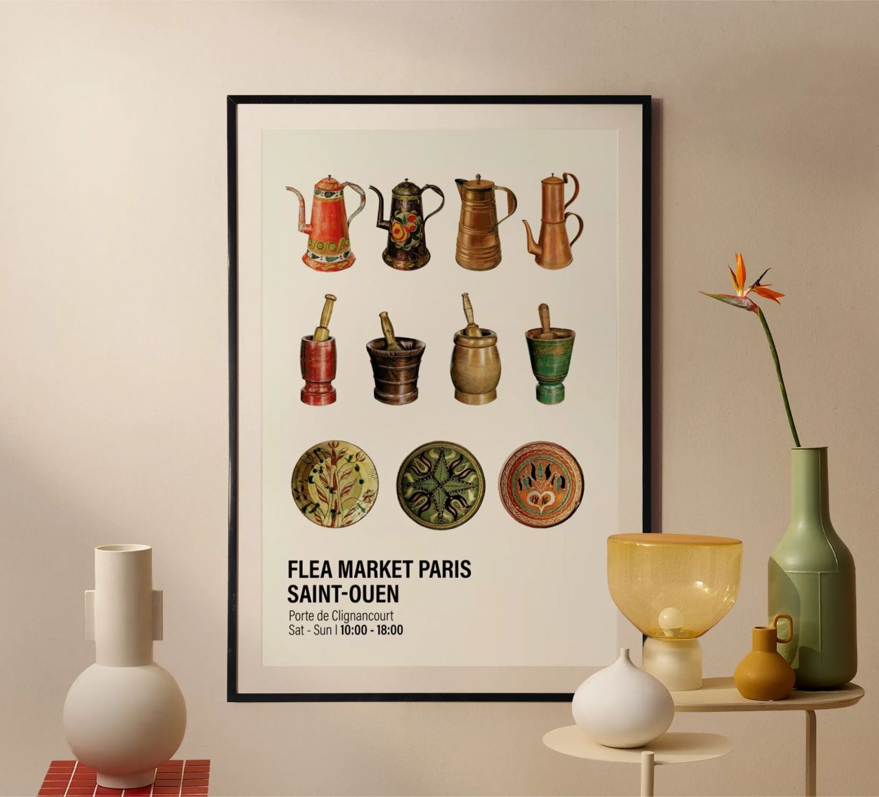 Flea Market Paris Saint-Ouen II1 poster de Vintage by JUNIQE