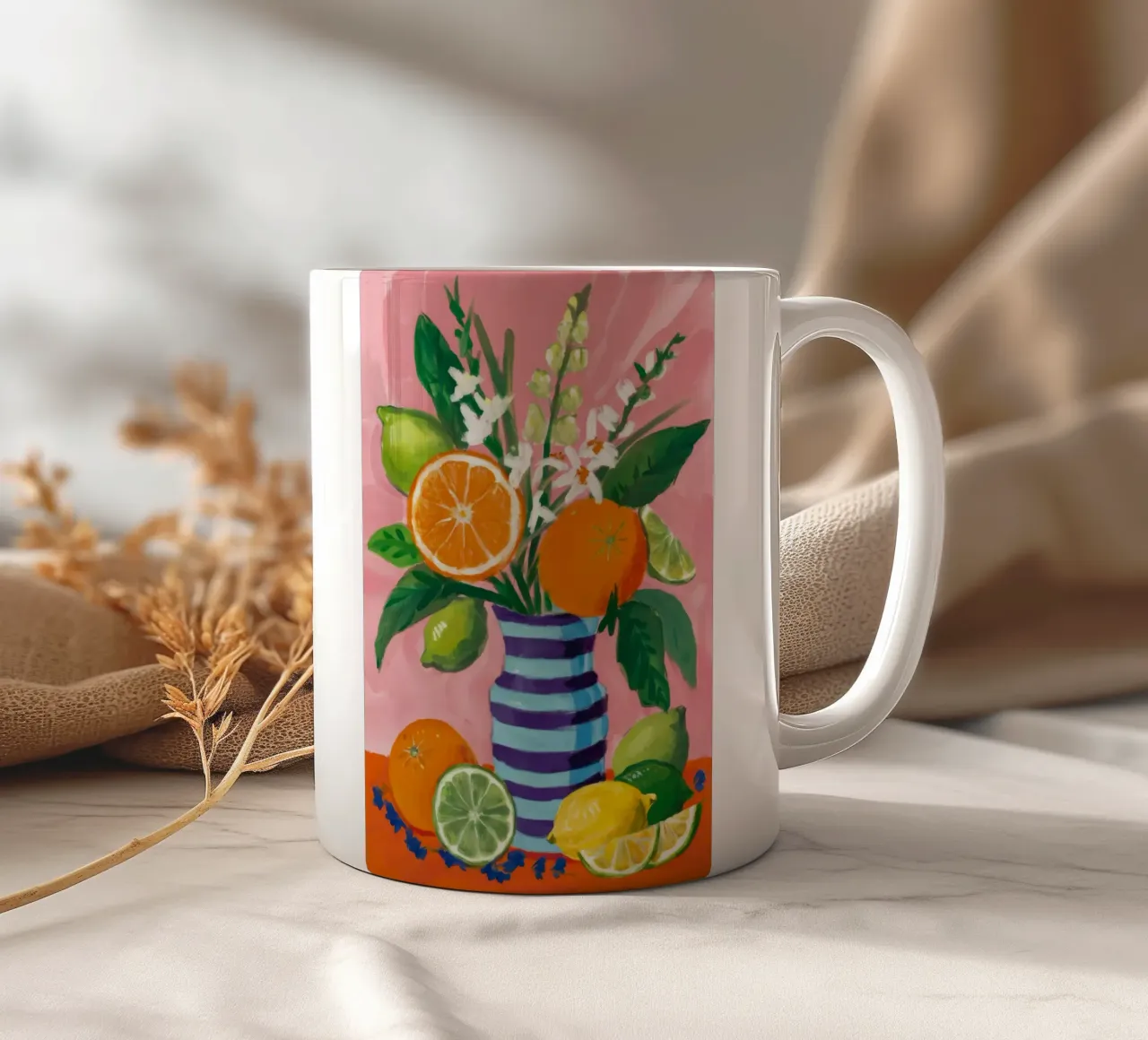Striscia di asparagi agli agrumi tazza in ceramica da Tiga Bersama