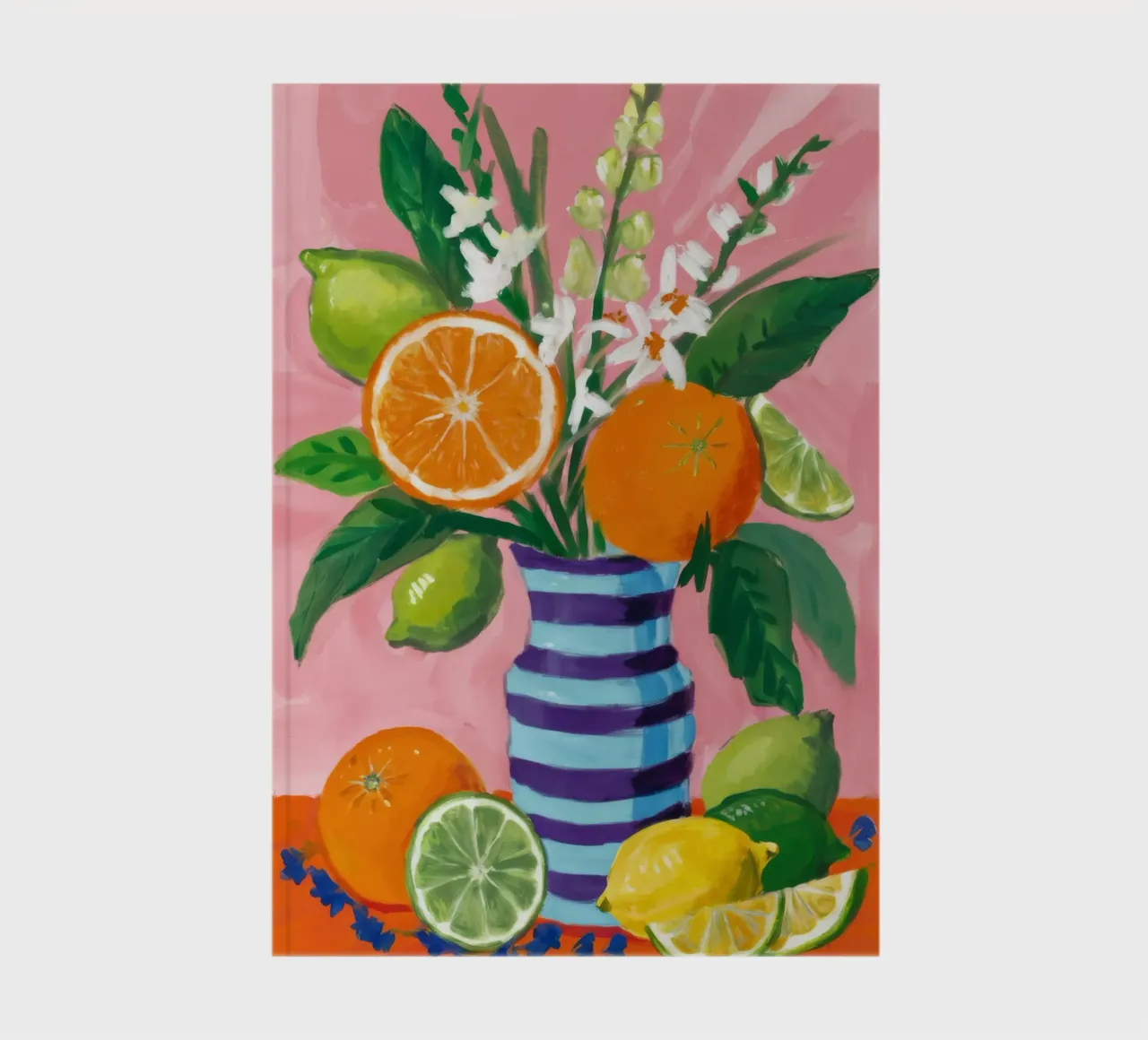 Citrus Asparagus Stripe notebook by Tiga Bersama