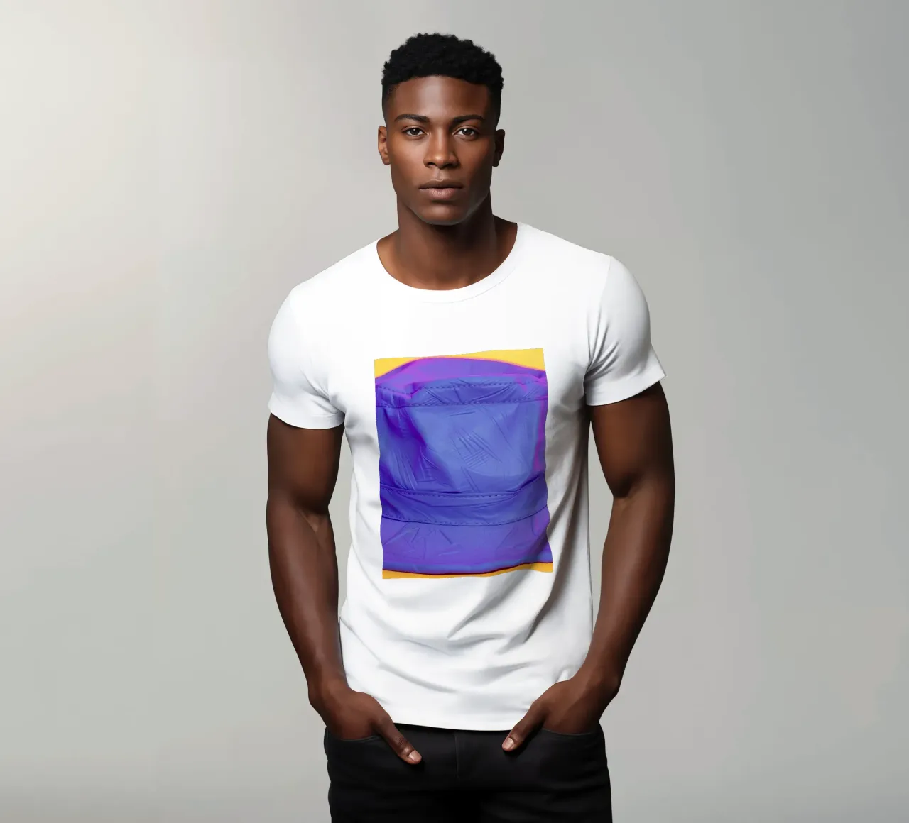 Elegante cappello a secchiello blu con superficie testurizzata t-shirt da DesignDoodle