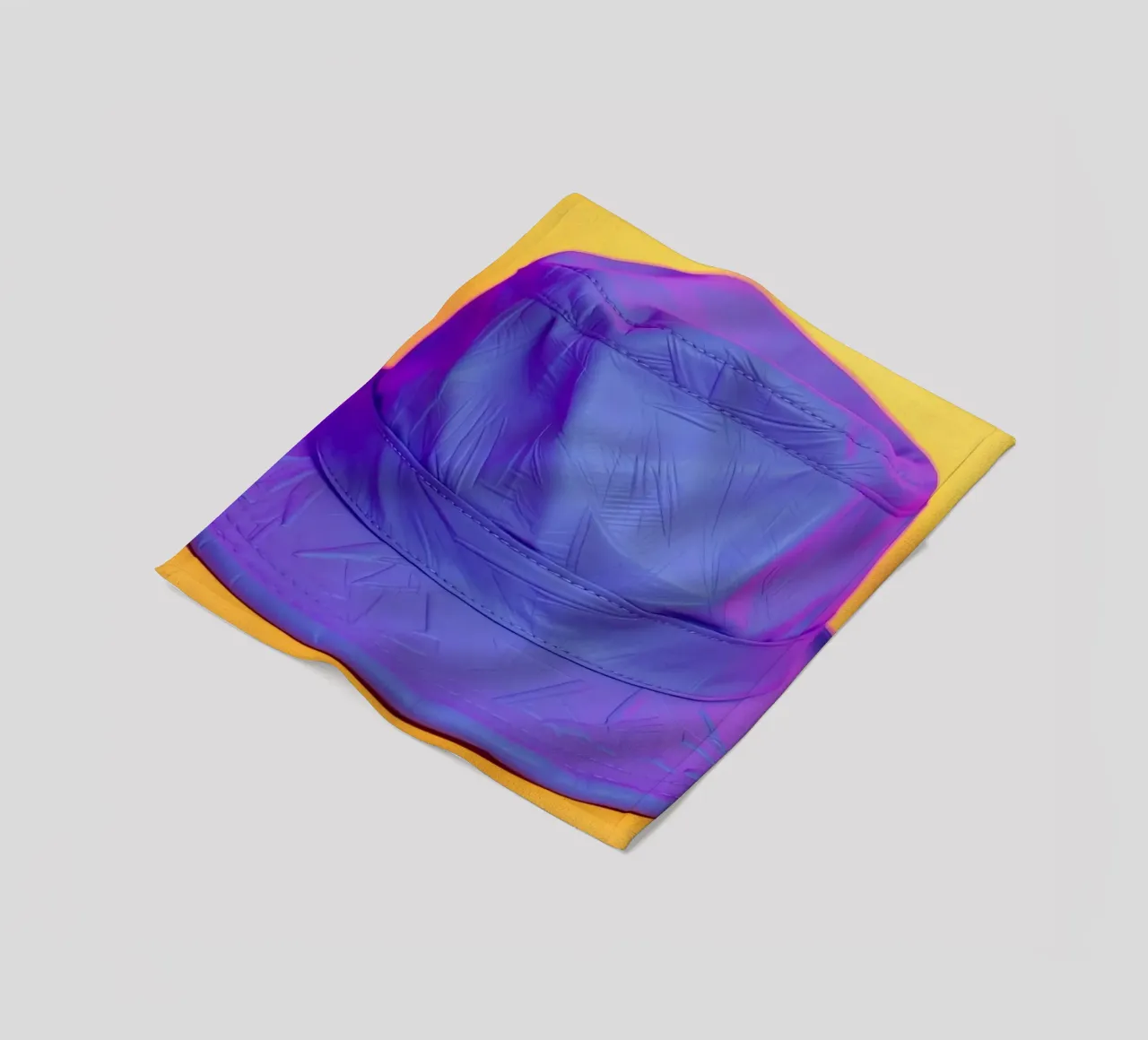 Elegante cappello a secchiello blu con superficie testurizzata coperta in pile da DesignDoodle