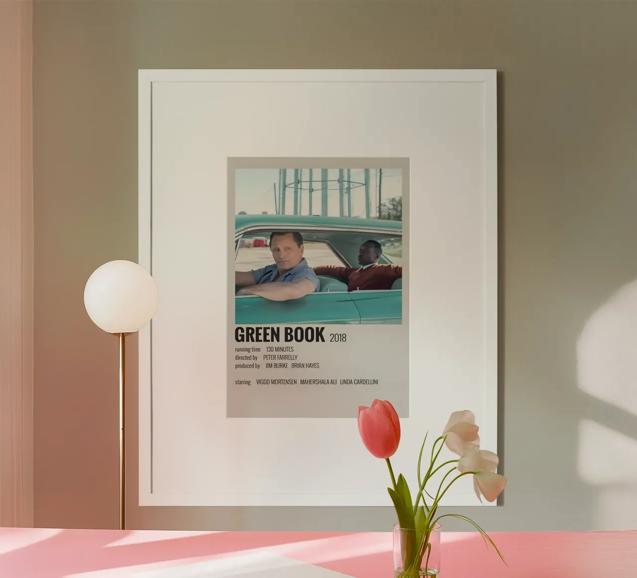 GREEN BOOK 2018 poster con telaio in legno da MVFminimalist