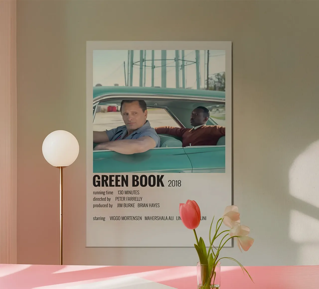GREEN BOOK 2018 poster con telaio in legno da MVFminimalist