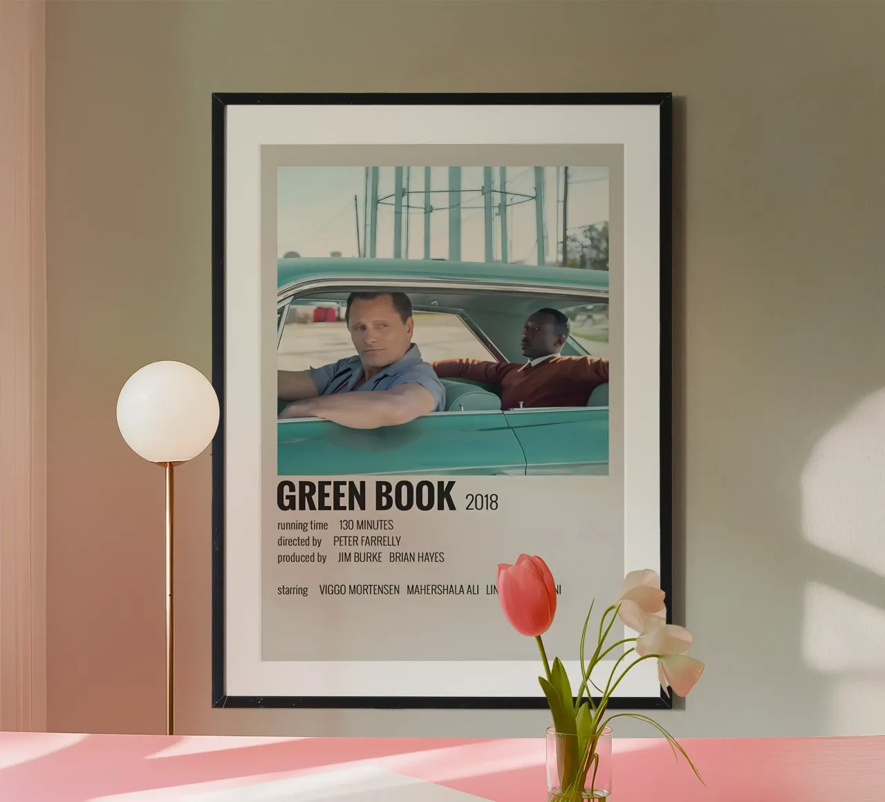 GREEN BOOK 2018 poster con telaio in legno da MVFminimalist