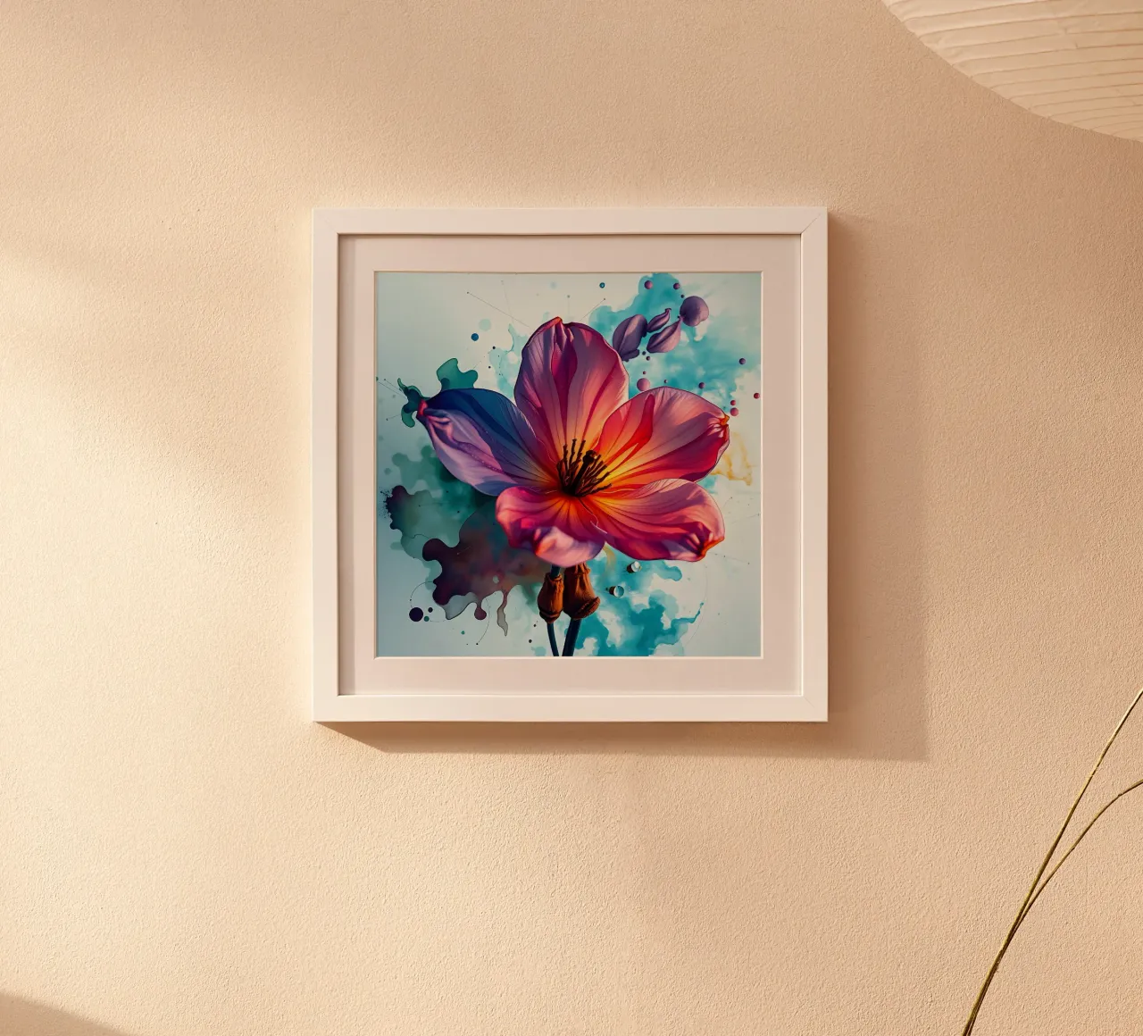 Blume_6 poster con telaio in alluminio da Farb- und Blütenzauber by LK